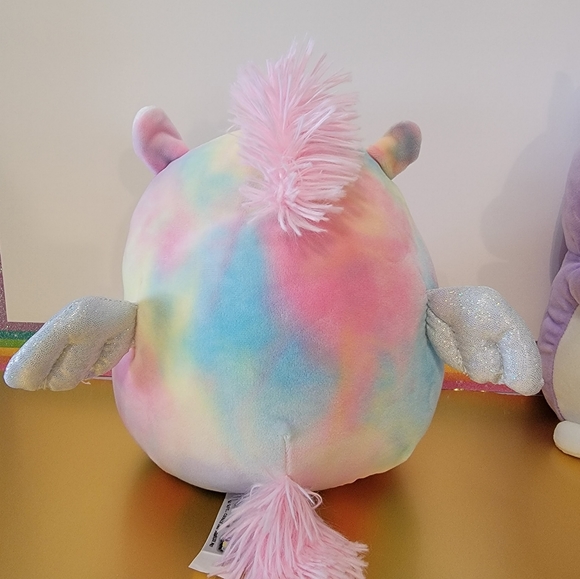 Lot of 3 Squishmallows Tyedye Pegacorn,Babs Blue Jay, Ursula the Purple Unicorn - Picture 3 of 10